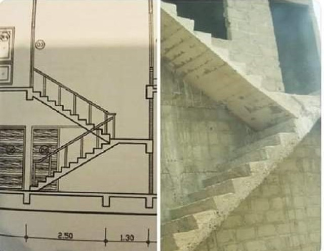 escada desenho disposição 