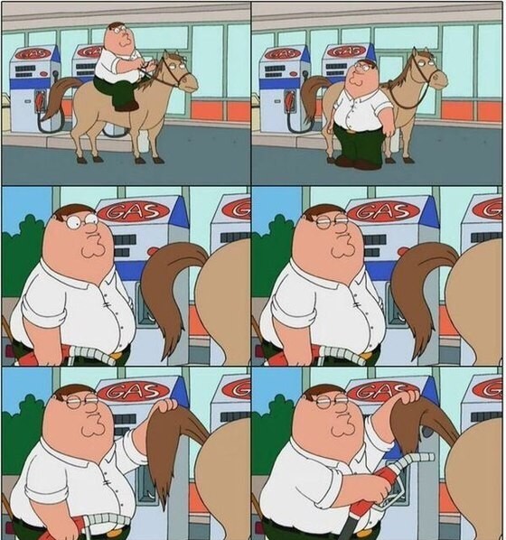 family guy gas station horse 